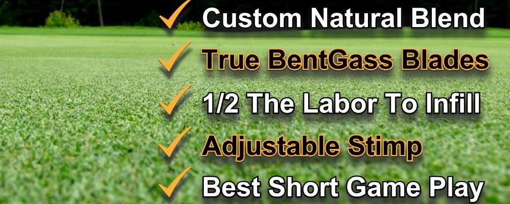 Synthetic turf putting greens